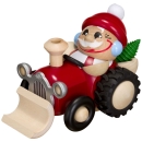 Kugelräuchermännchen Nikolaus im Traktor- 11 cm